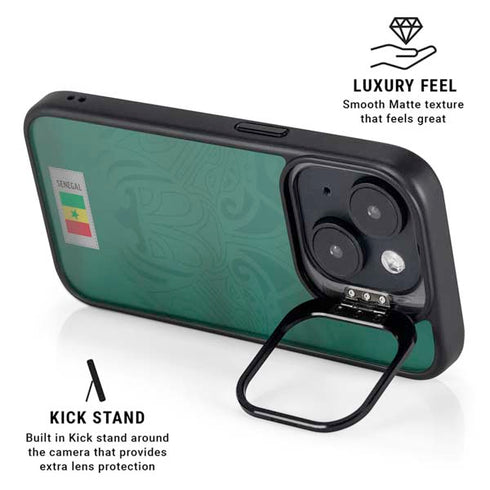 Senegal Soccer Flag iPhone 13 Kickstand Case